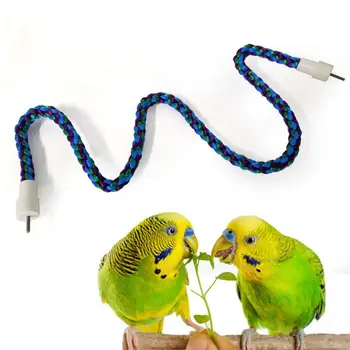 Vták Lezenie Fialové a Modré Lano Ostriež Cockatiel pre Klietky Dekorácie Swing Papagáj Žuvanie String Hračky Zábava
