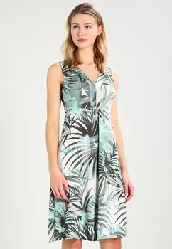 Letné Palmový List Vytlačený tvaru Šaty elegantné šaty šaty šaty ženy