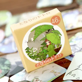 46 ks/set Roztomilé Môj Sused Totoro Cartoon Nálepky Samolepiace Nálepky DIY Dekorácie, Nálepky