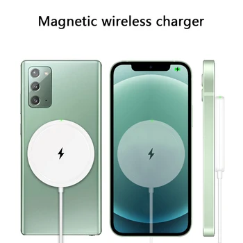 15W Pôvodné Magnetické Bezdrôtová Nabíjačka Pre IPhone 12 Pro Max 12pro Qi Rýchlo Nabíjačka Pre IPhone 12 Mini USB napájací Adaptér