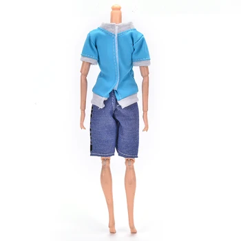 TOYZHIJIA 2 KS módne Bežné Nosenie Oblečenie Pre Barbie, Boyfirend Ken Ručne vyrábané Bežné ClothesTrousers pre Bábiky a Chlapci Najlepšie Darčeky