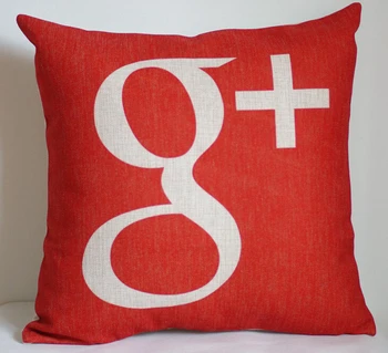 Google vankúš, Tvorivé sociálne médiá logo Google plus hodiť vankúš obliečka na vankúš veľkoobchod