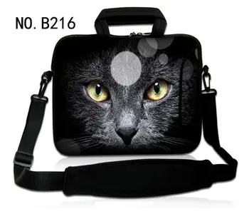 Čierna Mačka ženy Laptop Taška pre Notebook puzdro Aktovka pre Macbook Air 13.3 14 15.6 palce mužov Kabelky ramenný Myši Taška