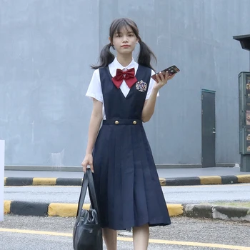 2020 Japonský Kawaii Oblečenie Jk Jednotné Farby s Dlhým Rukávom Gothic Lolita Šaty Školskú Uniformu Sladké Lolita Šaty Cosplay SL4123