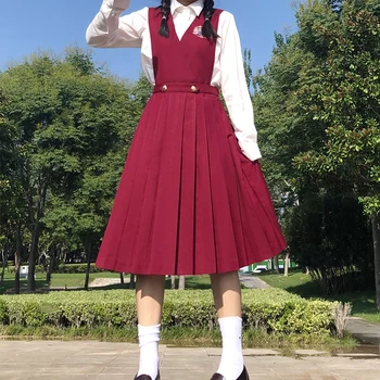 2020 Japonský Kawaii Oblečenie Jk Jednotné Farby s Dlhým Rukávom Gothic Lolita Šaty Školskú Uniformu Sladké Lolita Šaty Cosplay SL4123