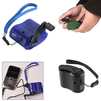 USB Núdzové Nabíjačky Ručne Kľukou Moc Dynamo Portable Multi Nástroj pre Telefón Camping Cestovnej Nabíjačky Vonkajšie Prežitie Nástroje