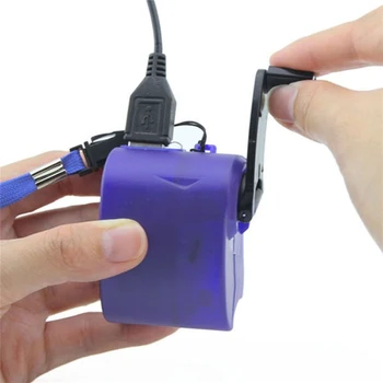 USB Núdzové Nabíjačky Ručne Kľukou Moc Dynamo Portable Multi Nástroj pre Telefón Camping Cestovnej Nabíjačky Vonkajšie Prežitie Nástroje