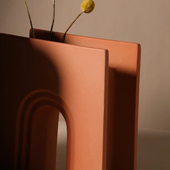 Art Geometry Váza Výzdoba Domov Keramické Jednoduchý Model Miestnosti Vstup Ploche Ozdoby, Vázy na Kvety