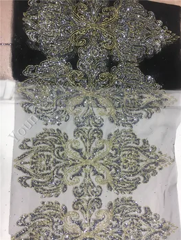 Dobre vyzerajúci dizajn Lepené lesk Tylu Čipky látky trim Najnovšie YG-306 francúzsky Nigérijský Pre Ženy, módne šaty, dekorácie