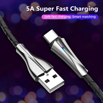 5A Micro USB Kábel Rýchle Nabíjanie Pre Xiao Huawei Android Mobilný Telefón, Dátový Kábel Pre Samsung USB Nabíjačka Zliatiny Zinku Dátový Kábel