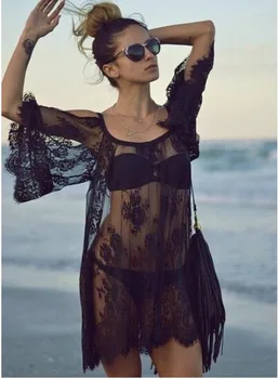Pláž Sexy Čipka Šaty Plus Veľkosť Elegantné Čierne Letné Šaty Žien Oblečenie 2021 Vintage Gotický Bežné Ženské Dámske Oblečenie