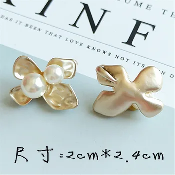 30pcs/veľa Ručné Petal kvet pearl zliatiny Ozdobné Gombíky Pearl Flower Centrum Zliatiny Flatback remeselníkov