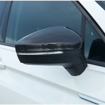 2 ks Dverí Auta Bočné Krídlo Spätné Zrkadlo Pokrytie Spp Výbava vhodné Na VW Tiguan 2018 2019 2020 Uhlíkové Vlákna Štýl