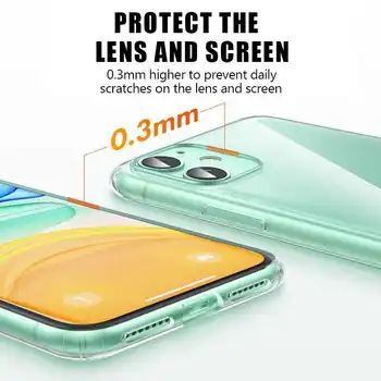 Ultra Tenké Transparentné Mäkké puzdro Pre iPhone 12 Mini Pro Max 11 XS XR X SE 2020 8 Plus 7 Telefón puzdro