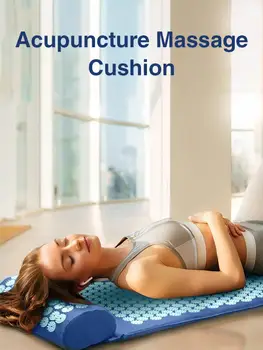 Masér Vankúš Masáž Yoga Mat Akupresúra Zmierniť Stres Späť Telo Bolesti Spike Mat Akupunktúra, Masáž Yoga Mat s Vankúš