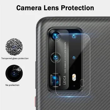 2 v 1 pre Objektív Fotoaparátu Tvrdeného Skla Pre Huawei P30 P40 Lite Pro Mate 30 20 20 X Pro karbónová Nálepka Screen Protector