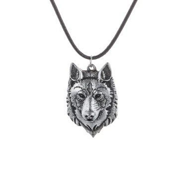 Vlk Hlavu Náhrdelník Prívesok Zvierat Moc Severanov Viking Amulet Náhrdelníky, Prívesky Muži Ženy Darček Šperky Antique Silver