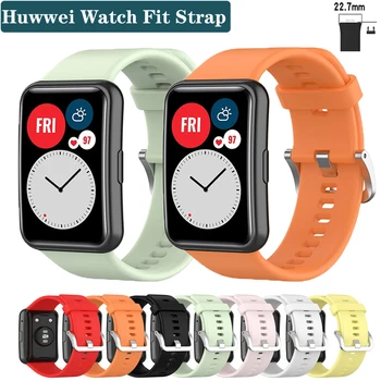 Silikónový Pre Huawei Sledovať FIT Popruh Smartwatch Príslušenstvo Náhradné Náramok Pás náramok Huawei Sledovať fit 2020 Popruh