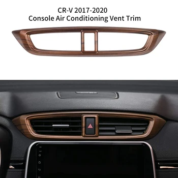 Auto Centrálna Klimatizácia Vietor Zásuvky Panel Palubnej dosky Nálepky Broskyňa póry Dreva Tvarovanie pre Honda CR-V CRV 2017-2020