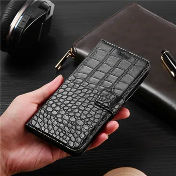 Telefón Puzdro Pre Samsung Galaxy A90 Prípade Peňaženky Krokodíla Textúry Kože Knihy Dizajn Telefónu Coque Capa S Popruh Držiteľov Karty