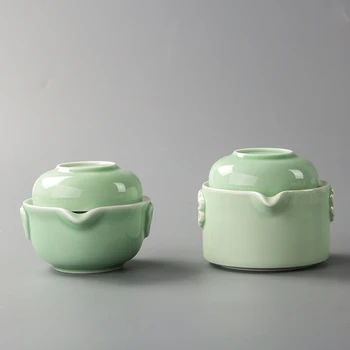 Jusen 1 Teacup 1 Kanvicu Porcelánu Kung Fu Teasets Lotus Ryby Osobné Čaj Infuser Výhodné Cestovné Kancelárie Quik Pohár Teaware
