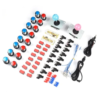 USB Encoder DIY Kit Set Hry Príslušenstvo Pre Arkádovej Nulové Oneskorenie s USB Kábel LED Svetelné Tlačidlo