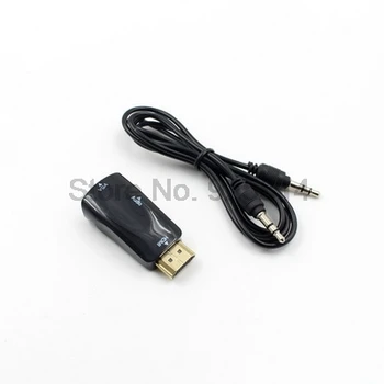 Dhl alebo ems 50pcs HDMI / VGA Adaptér Converter Kábel Audio Kábel Podpora HD 1080P pre Xbox X360, PS3 PS4 PC, Notebook, TELEVÍZOR