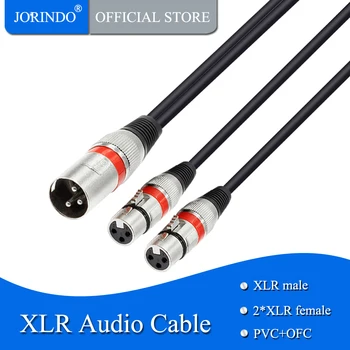 JORINDO 0,3 M/0.98 FT Dual XLR rozšírenie XLR audio konverzný kábel,Pre miešadlá, zosilňovače, mikrofóny