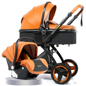 Luxusné Baby Kočík 3 v 1 S autosedačky Vysokej Krajiny Kočík Pre Novorodenca Travel Systém Dieťa Vozíka Walker Skladacia Prepravu