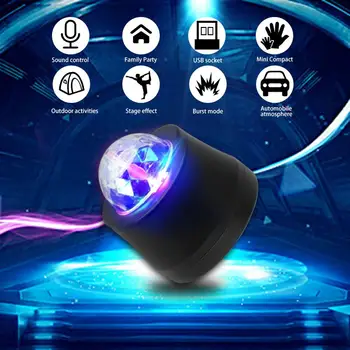 Farebné Auto Auto Hudby LED osvetlenie Vozidla Atmosféru, Svetlá, Hudba, Rytmus Aktivovaný Dekoratívne Svetlo Interiéru DJ Stage Svetlo