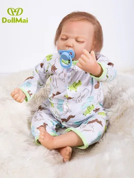 Nový Príchod 53 cm Reborn Baby Doll Realisticky spanie dieťa simulácia štýlové Bábiky Pre Deti, Narodeniny, Vianoce, Darček, Doprava Zdarma