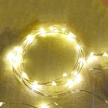2M 20 Led Girlandy LED Strieborného Drôtu String Rozprávkových Svetiel Nepremokavé Vianočné Osvetlenie pre Svadobné Party Vianočné Dekorácie