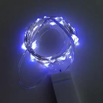 2M 20 Led Girlandy LED Strieborného Drôtu String Rozprávkových Svetiel Nepremokavé Vianočné Osvetlenie pre Svadobné Party Vianočné Dekorácie