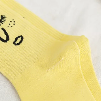 NOVÝ Šťastný Kawaii Unisex Polovice Mužov Ponožky Farebné, Zábavné Ponožky Prekvapenie Harajuku Mužov 100 Bavlna 1 Pár Kawaii Veľkosť 35-42