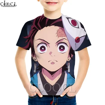 Chlapec/Dievča, T-Shirt Anime Kimetsu Č Yaiba Kamado Tanjirou Tričko Krátky Rukáv 3D Tlač Detské Tepláková súprava Ležérne Módne Topy