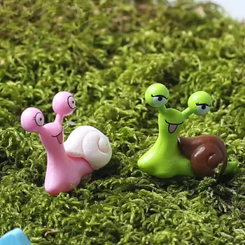 1PCS Záhradný domček pre bábiky Hračky Mini Slimáky Micro črepníkové štvorcový formát & bonsai Doplnky, Ozdoby, Sošky Dekor Víla