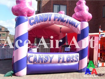 Lacné oxford tkanina reklamné nafukovacie candy stánku pre candy floss výstava