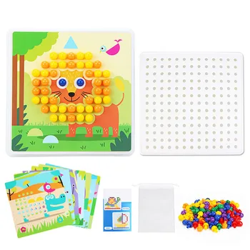 Kreatívne HOBBY geometrické zodpovedajúce skladačka puzzle dosky hračka farby uznanie Montessori vzdelávacích hračiek