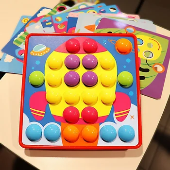 Kreatívne HOBBY geometrické zodpovedajúce skladačka puzzle dosky hračka farby uznanie Montessori vzdelávacích hračiek