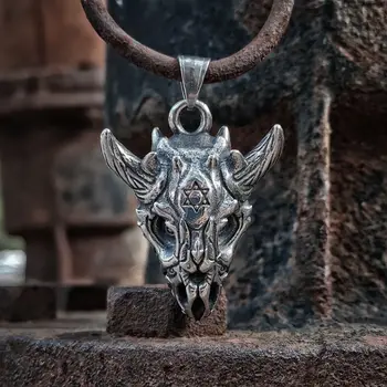 Gotický Tantrické Hviezda David Symbol Demon Ovce Lebky Prívesok Punk Nehrdzavejúcej Ocele Biker Šperky Darček