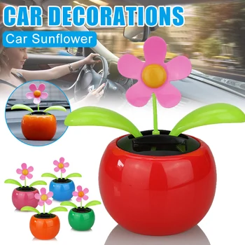 Auto Dekorácie Sun Flower Solárne Dekorácie, Ozdoby, Automatická Hojdačka Sun Flower Auto Vybavenie Výrobkov TD326