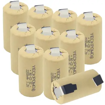 2200mAh NICD spájkovanie pásky sub C batérie SC batérie nabíjateľné 1.2 V zváranie karty pre elektrické vŕtačky pre náradie.