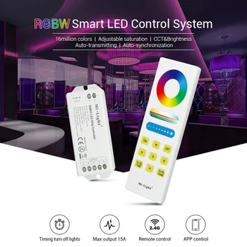 Mi.svetlo FUT044 RGBW LED Pásy Radič DC12V~24V 2.4 G Wireless WIFI vypnúť svetlo načasovanie ovládanie smart app telefónu dispečerovi