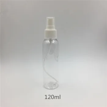50pcs 120ml Prázdne PET jasné, Plastové Spreji Naplniteľné Fľaše Parfum Spray Fľaša s 24/410 Sprej Čerpadla, PÁN-S-14
