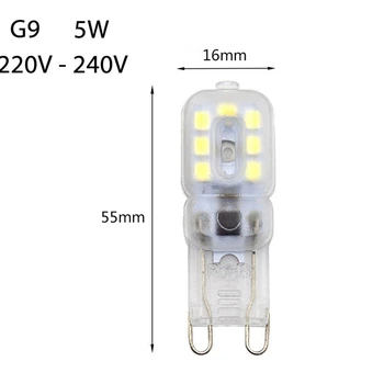 10 X G9 5W LED Stmievateľné Kapsule Žiarovku Vymeniť Svetlo Lampy AC220-240V