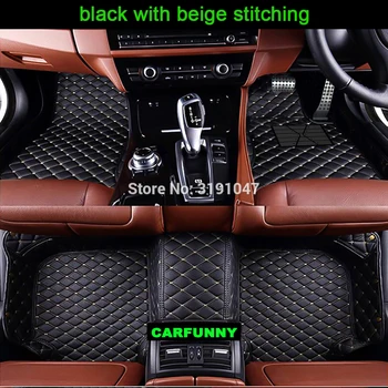 CARFUNNY kvalitné nosenie-odolná koža Pravej ruke riadiť auto podlahové rohože na Land Rover Discovery 3 4 5