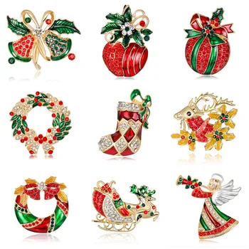 Nádherné Vianočné Brošňa Pin Snehuliak Boot Garland Šperky Darček, Vianočné Dekorácie Brošňa Halloween Brošňa pre Ženy