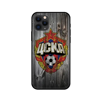 Black tpu puzdro pre iphone 5 5s se 2020 6 6 7 8 plus x 10 XR XS 11 12 mini pro MAX zadný kryt CSKA Moskva