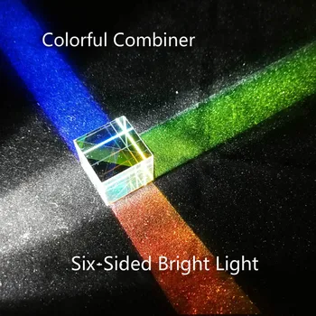 50*50*50 Hranol Šesť-Stranný Jasné Svetlo Farebné Senzory Splitter Kríž Dichroickým Kocka RGB Prism Projektor Príslušenstvo