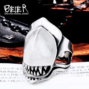 Beier nový obchod 316L Nerezovej Ocele v Tvare lebky mužov krúžok Gotickom Štýle Vintage High-kvalitné šperky LLBR8-565R